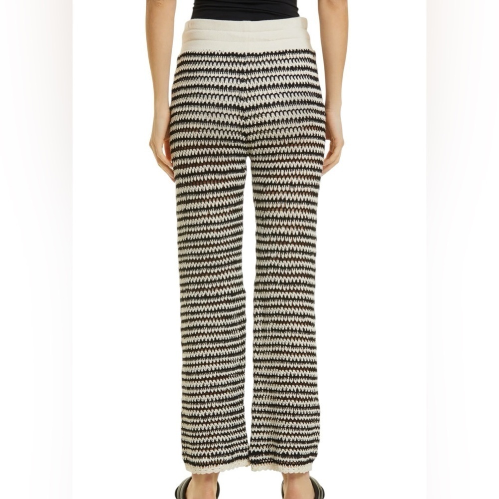 Veronica Beard Arzoo Crochet Knit Cover Up Pants XS Black White Cotton - Picture 2 of 8